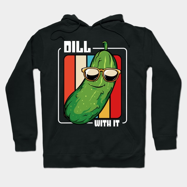 Pickle - Retro Style Dill Cool Vintage Vegetable Vegan Hoodie by Lumio Gifts